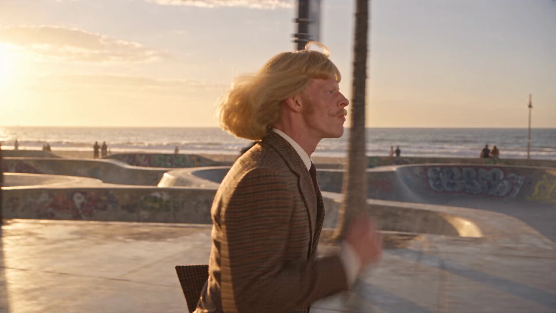 Jean Phil runs the Venice boardwalk at sunset, then a burst of the night ahead: Salt Bae, an exploding gas station, a pink sloth and a helicopter jump